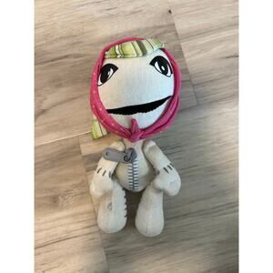 2010 Little Big Planet Knit Sackgirl 7 Inch Plush Stuffed Doll - READ